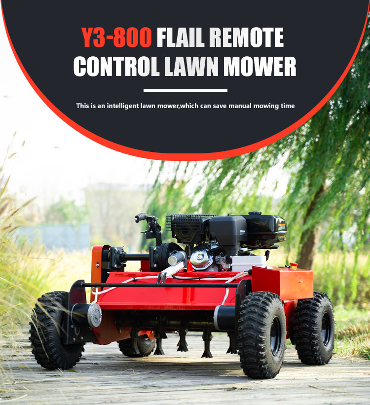 Y3-800mm Wide Wheel Flinger Remote Control Mower