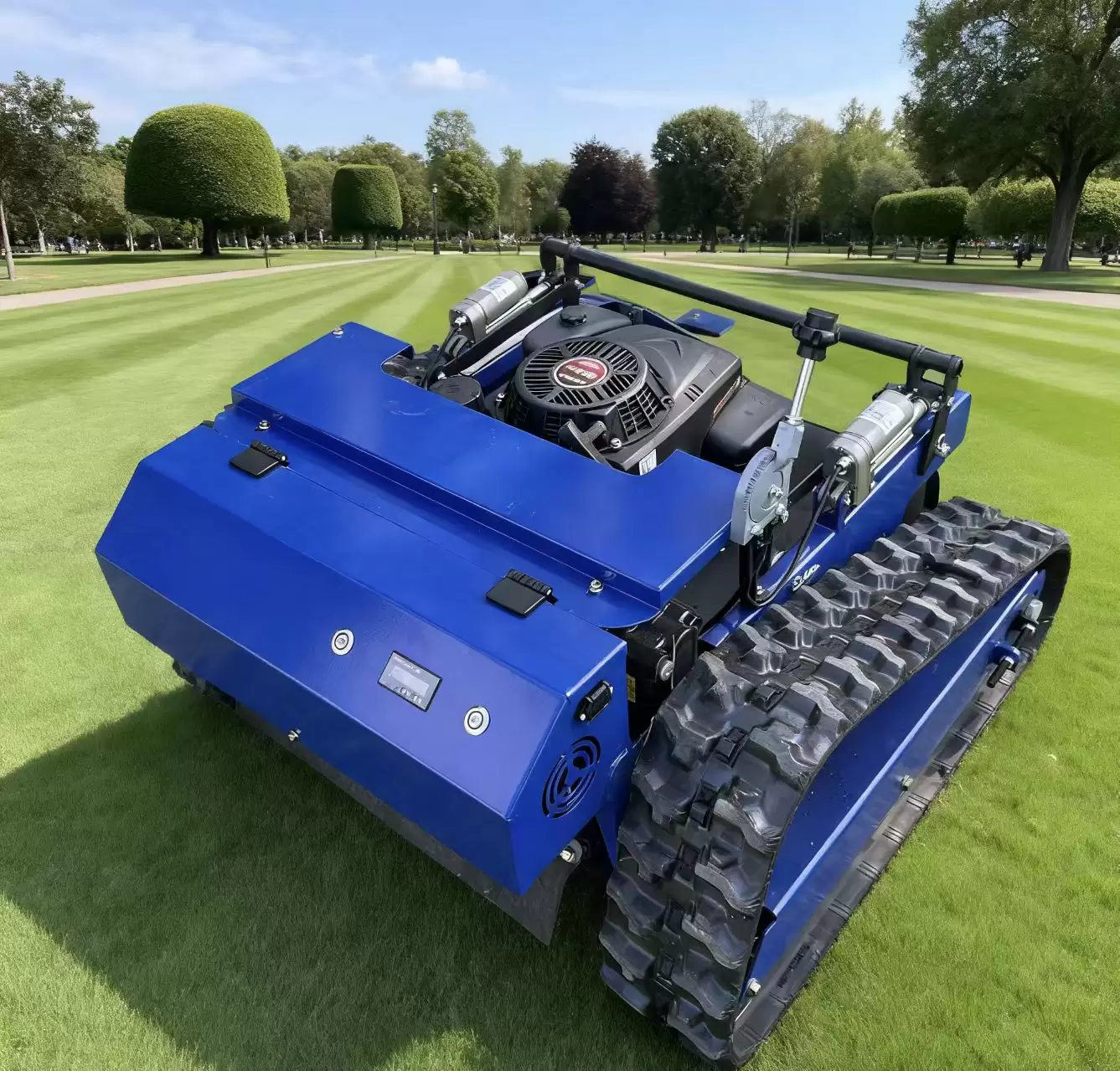 Y11-500 Blue Crawler Remote Control Lawn Mower
